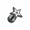 Blackline Star Embossed Steel Fake Plug-WildKlass Jewelry