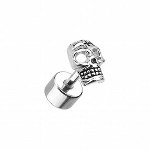 Savage Skull Steel Fake Plug-WildKlass Jewelry