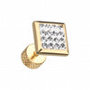 Golden Square Multi-Sprinkle Dot Multi Gem Steel Fake Plug-WildKlass Jewelry