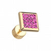 Golden Square Multi-Sprinkle Dot Multi Gem Steel Fake Plug-WildKlass Jewelry