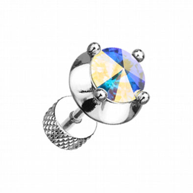 Spacer Saucer Crystal Steel Fake Plug-WildKlass Jewelry