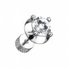 Spacer Saucer Crystal Steel Fake Plug-WildKlass Jewelry