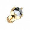 Golden Spacer Saucer Crystal Steel Fake Plug-WildKlass Jewelry