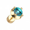 Golden Spacer Saucer Crystal Steel Fake Plug-WildKlass Jewelry