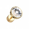 Golden Pointy Faceted Crystal Steel Fake Plug-WildKlass Jewelry