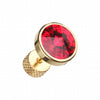 Golden Pointy Faceted Crystal Steel Fake Plug-WildKlass Jewelry