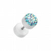Multi-Sprinkle Dot Multi Gem White UV Fake Plug-WildKlass Jewelry