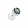 Multi-Sprinkle Dot Multi Gem White UV Fake Plug-WildKlass Jewelry