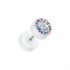 Multi-Sprinkle Dot Multi Gem White UV Fake Plug-WildKlass Jewelry