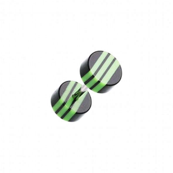 Multi Stripe Acrylic Fake Plug-WildKlass Jewelry
