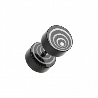 Swirl Circles Solid Acrylic Fake Plug-WildKlass Jewelry