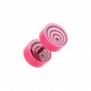 Swirl Circles Solid Acrylic Fake Plug-WildKlass Jewelry