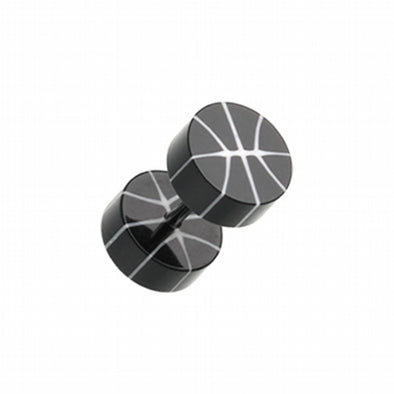 Basketball UV Acrylic Fake Plug-WildKlass Jewelry