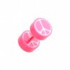 Peace Retro UV Acrylic Fake Plug-WildKlass Jewelry
