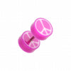 Peace Retro UV Acrylic Fake Plug-WildKlass Jewelry