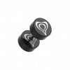 Retro Heart UV Acrylic Fake Plug-WildKlass Jewelry