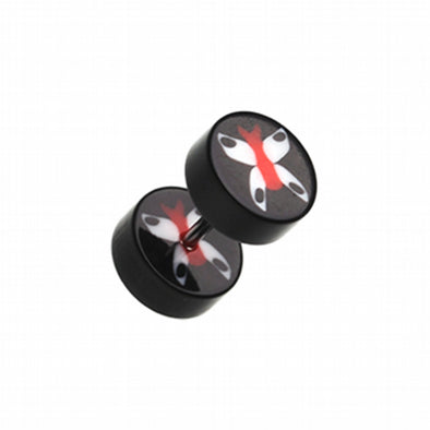 Butterfly UV Acrylic Fake Plug-WildKlass Jewelry