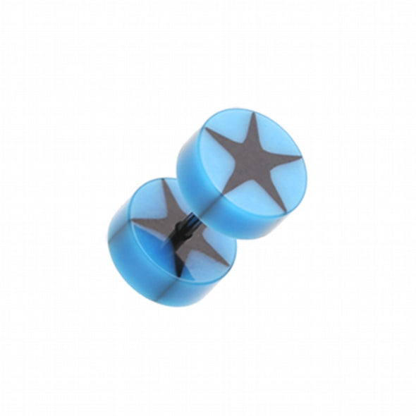 Psych Star UV Acrylic Fake Plug-WildKlass Jewelry