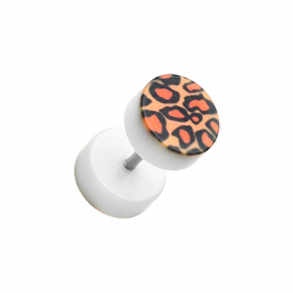 Leopard Print Acrylic Fake Plug-WildKlass Jewelry
