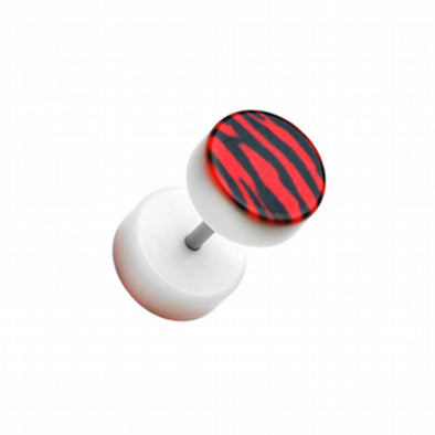 Hot Zebra Acrylic Fake Plug-WildKlass Jewelry