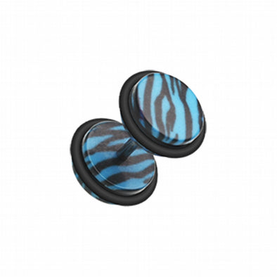 Zebra Print Acrylic Fake Plug-WildKlass Jewelry