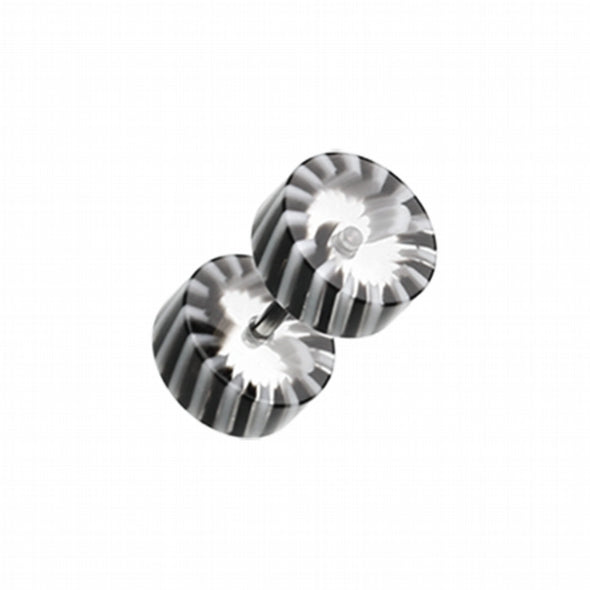 Pinwheel Stripe UV Acrylic Fake Plug-WildKlass Jewelry