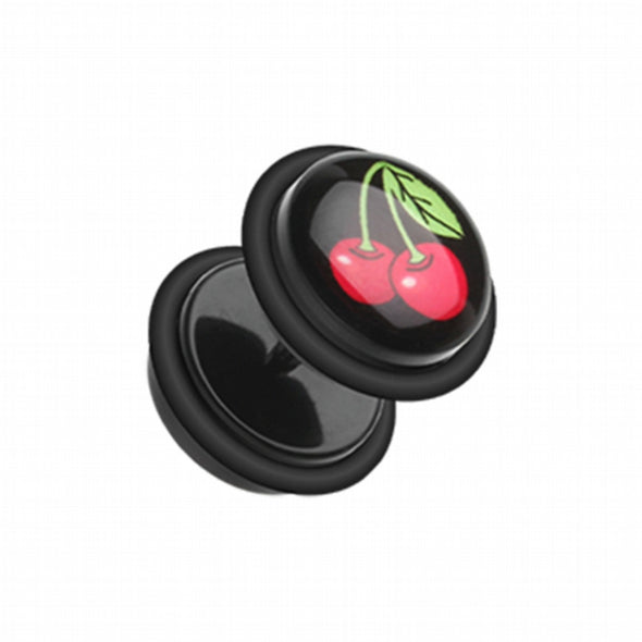 Vegas Cherry Acrylic Fake Plug with O-Rings-WildKlass Jewelry