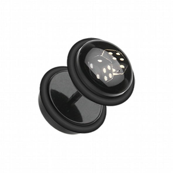 Double Dice Acrylic Fake Plug with O-Rings-WildKlass Jewelry