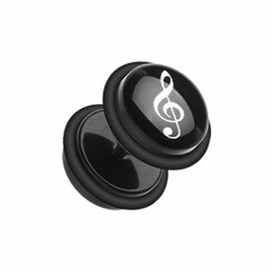 G-Clef Acrylic Fake Plug with O-Rings-WildKlass Jewelry