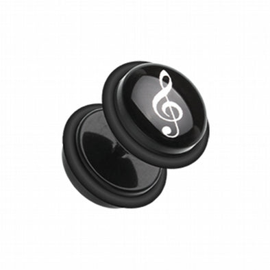 G-Clef Acrylic Fake Plug with O-Rings-WildKlass Jewelry