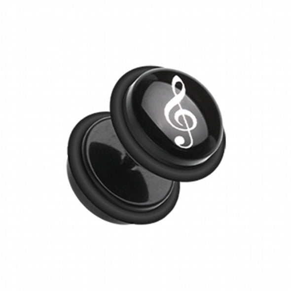G-Clef Acrylic Fake Plug with O-Rings-WildKlass Jewelry