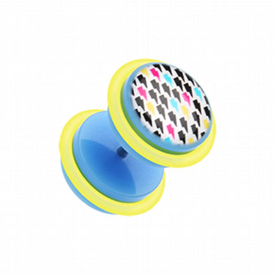 Retro Electro Bolt Acrylic Fake Plug with O-Rings-WildKlass Jewelry