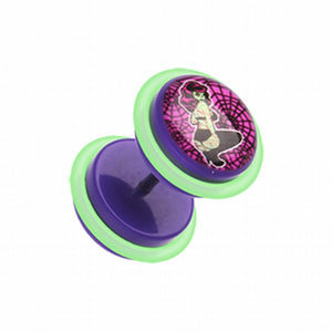 Lady Zombie Acrylic Fake Plug with O-Rings-WildKlass Jewelry