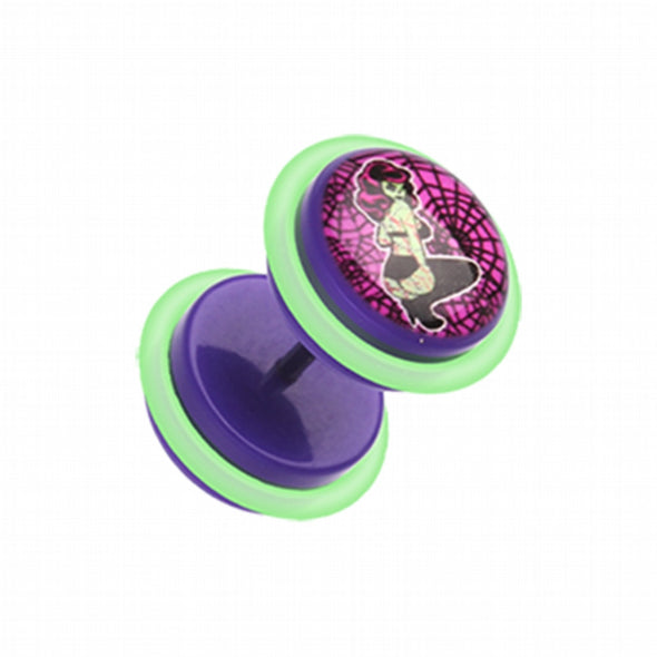 Lady Zombie Acrylic Fake Plug with O-Rings-WildKlass Jewelry