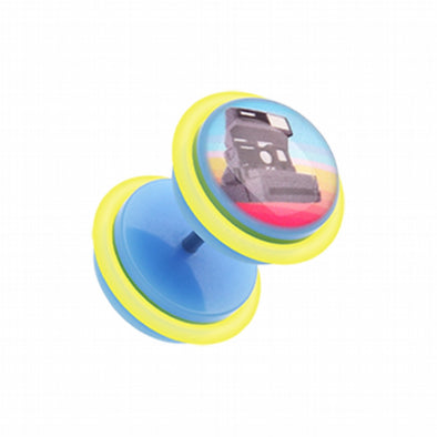 Polaroid Acrylic Fake Plug with O-Rings-WildKlass Jewelry