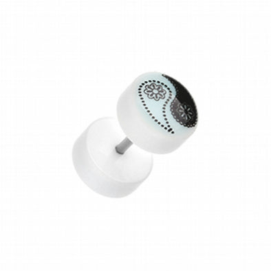 Glow in the Dark Ying Yang Acrylic Fake Plug-WildKlass Jewelry