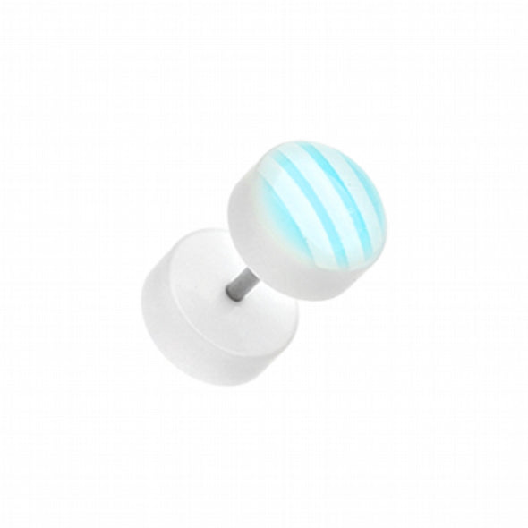 Glow in the Dark Stripes Acrylic Fake Plug-WildKlass Jewelry