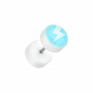 Glow in the Dark Electro Lightning Acrylic Fake Plug-WildKlass Jewelry