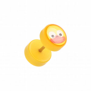 Yellow Ducky Acrylic Fake Plug-WildKlass Jewelry