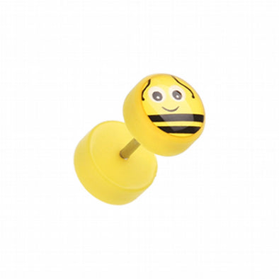 Bumble Bee Acrylic Fake Plug-WildKlass Jewelry