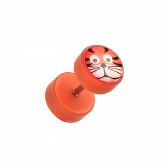 Tiger Acrylic Fake Plug-WildKlass Jewelry