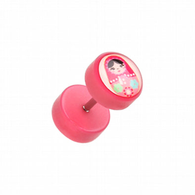 Matryoshka Acrylic Fake Plug-WildKlass Jewelry