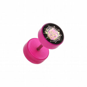 Retro Rose Acrylic Fake Plug-WildKlass Jewelry