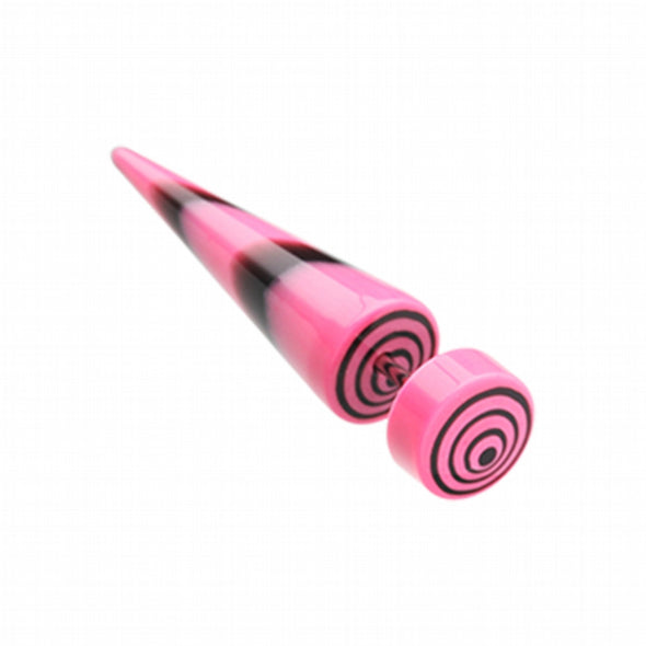 Swirl Circles Solid Acrylic Fake Taper-WildKlass Jewelry