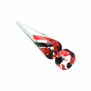 Two Tone Stripe UV Acrylic Fake Taper-WildKlass Jewelry