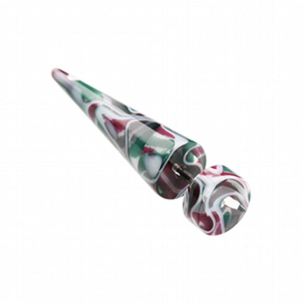 Marble Inlay UV Acrylic Fake Taper-WildKlass Jewelry