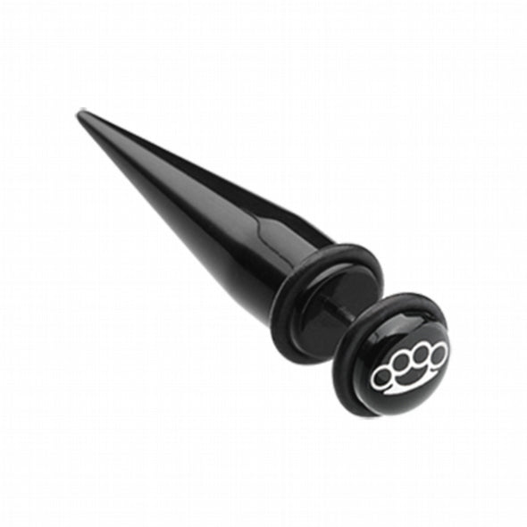 Brassknuckle Acrylic Fake Taper with O-Rings-WildKlass Jewelry