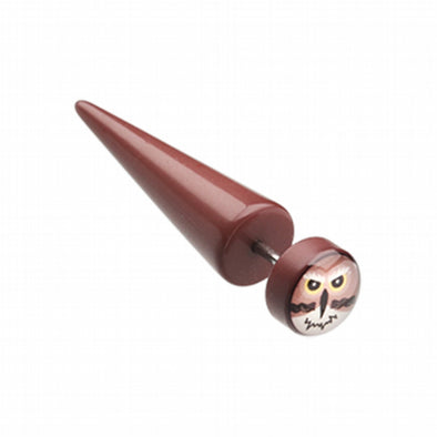 Brown Owl Acrylic Fake Taper-WildKlass Jewelry