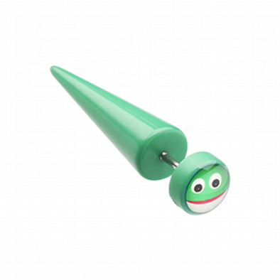 Adorable Frog Acrylic Fake Taper-WildKlass Jewelry