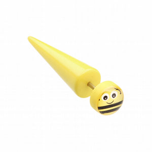 Bumble Bee Acrylic Fake Taper-WildKlass Jewelry